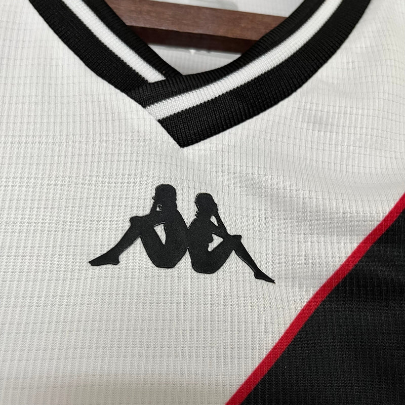 Camisa Vasco da Gama Away 24/25 Torcedor Kappa Feminino - Branca e Preta