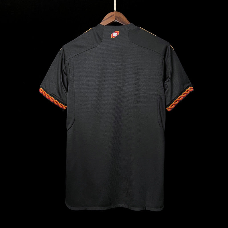 Camisa Roma Third 23/24 Torcedor Adidas Masculina - Preto