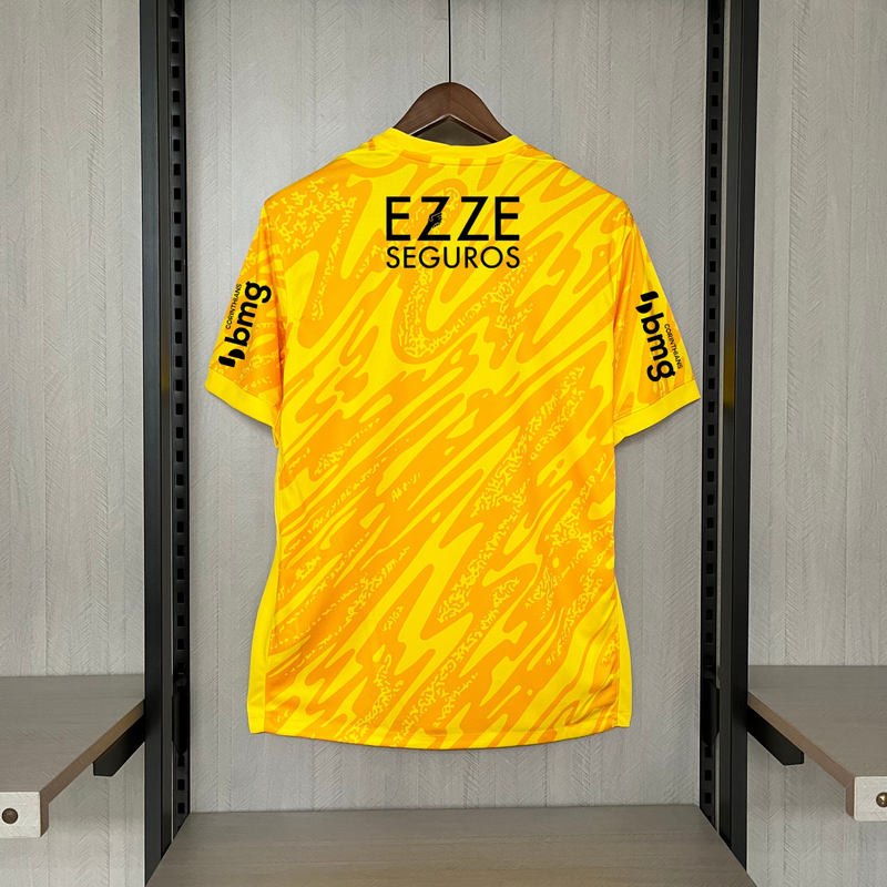 Camisa Corinthians Goleiro Todos os Patrocinadores 24/25 Torcedor Nike Masculina - Amarelo