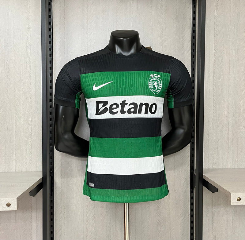 Camisa Sporting Home 24/25 Jogador Nike Masculina -  Verde e Preto