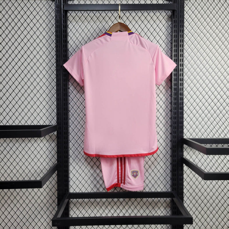 Kit Infantil Orlando City Away 24/25  Unissex Adidas - Rosa