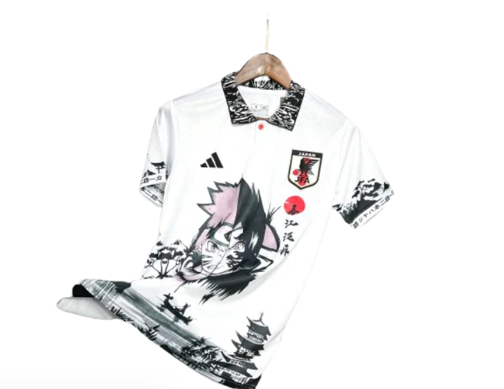 Camisa Japão Edição Naruto/Sasuke 24/25 Torcedor Adidas Masculina - Branca e Vermelho