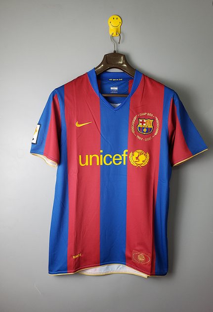 Camisa Barcelona Home Retrô 07/08 Nike Masculino - Azul Grená